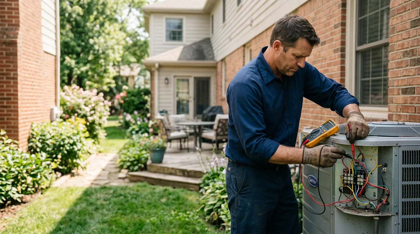 HVAC technician working near La Mirada, CA